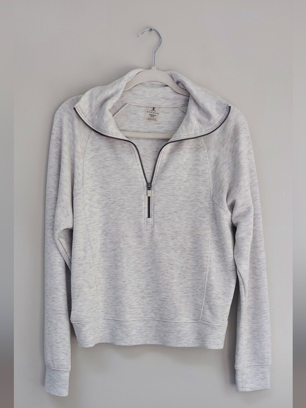 Cozy Half-Zip Pullover Sweater – Light Heather Gray